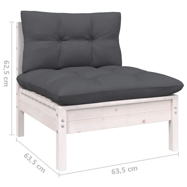 Loungegrupp Med Dynor 10 Delar Massiv Furu