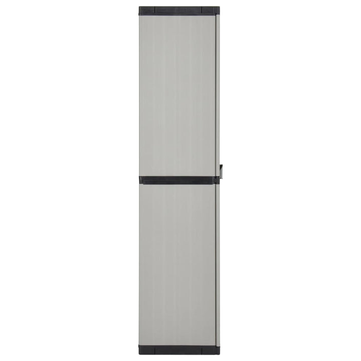 Trädgårdsskåp 3 Hyllor Grå Och Svart 68X40X168 Cm