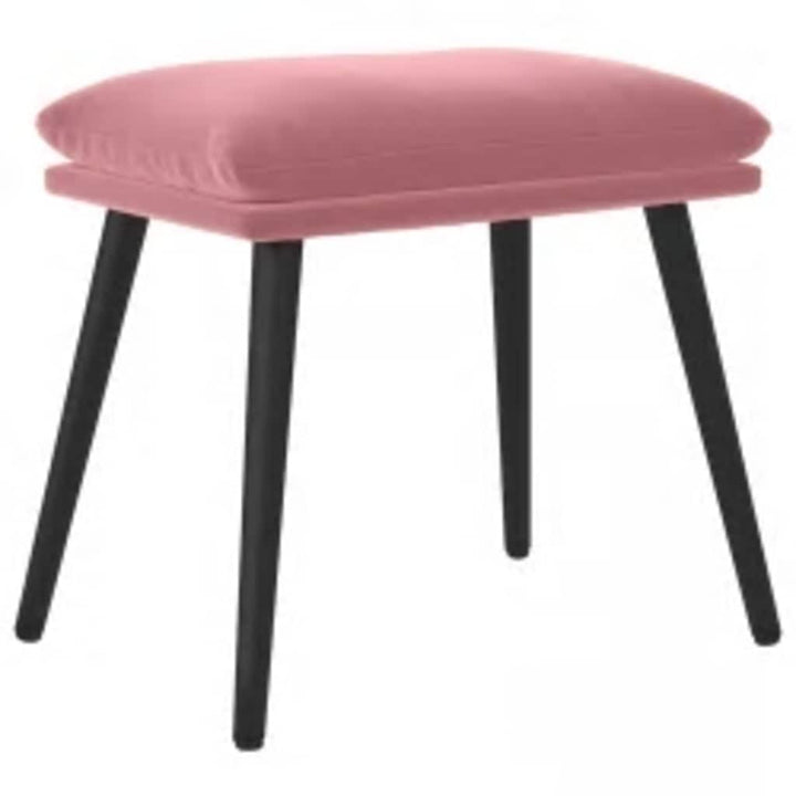 Vilstol Med Fotpall Sammet