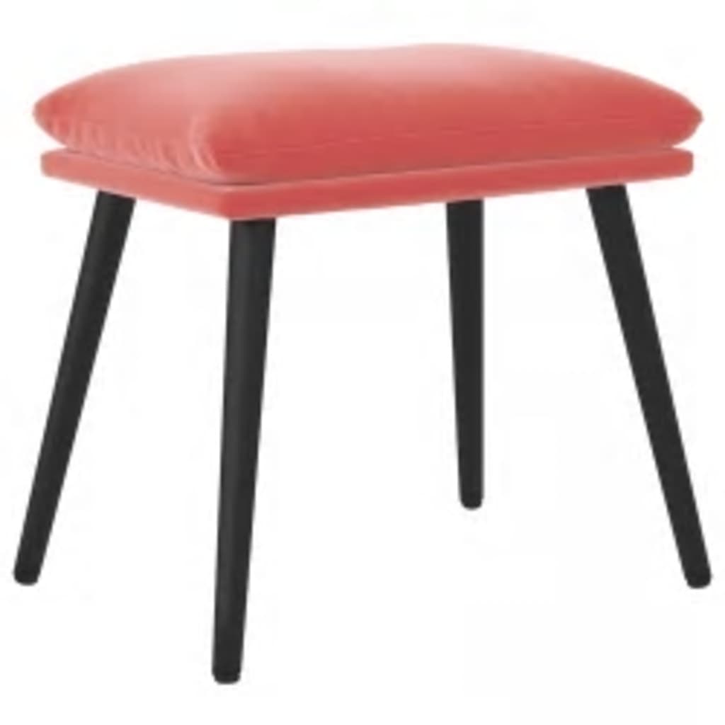 Vilstol Med Fotpall Sammet