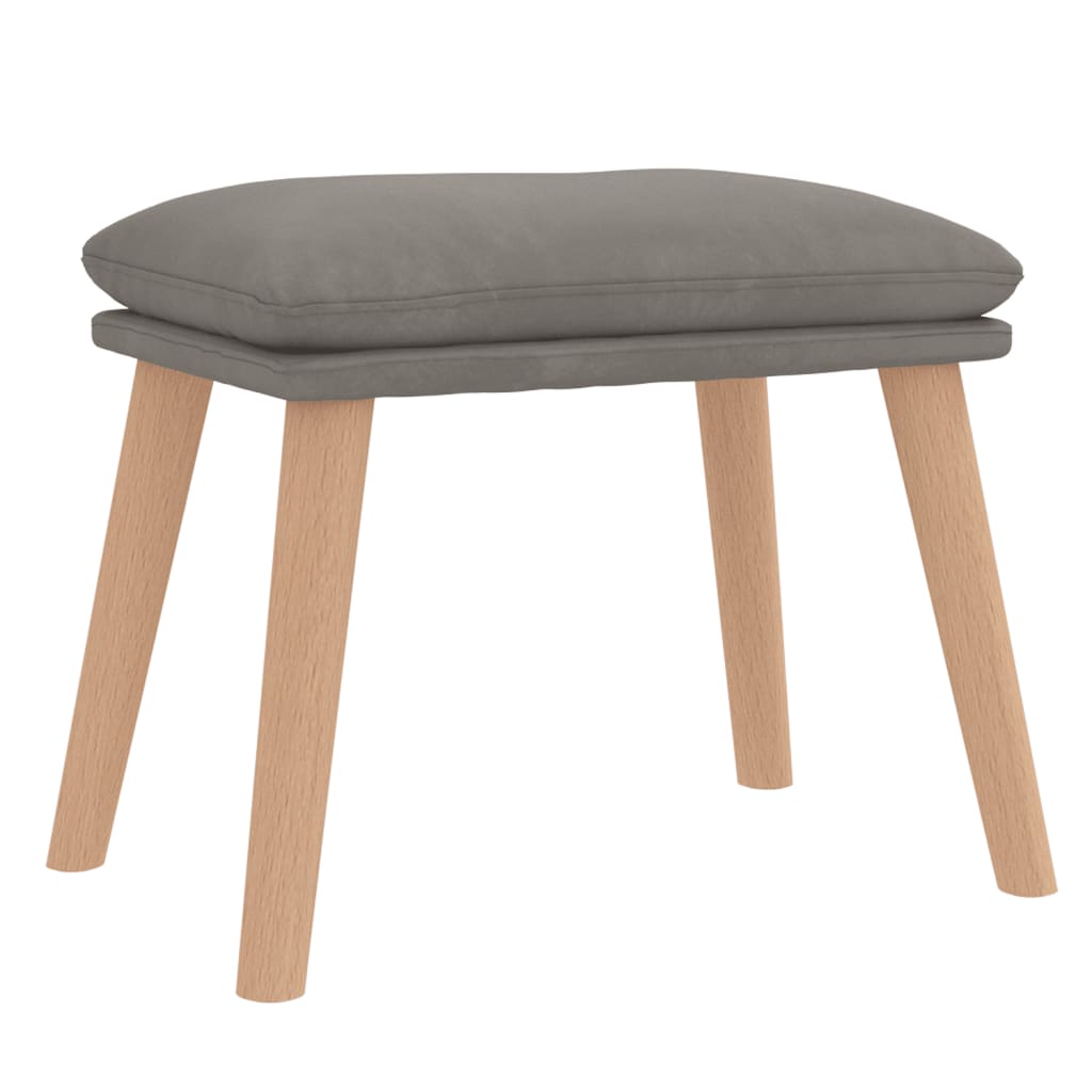 Vilstol Med Fotpall Sammet