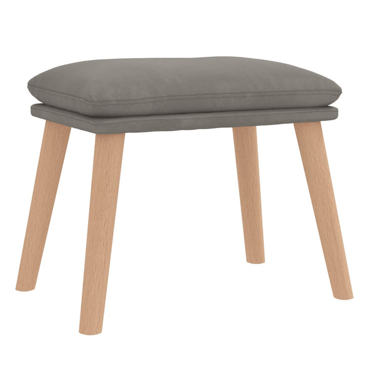 Vilstol Med Fotpall Sammet
