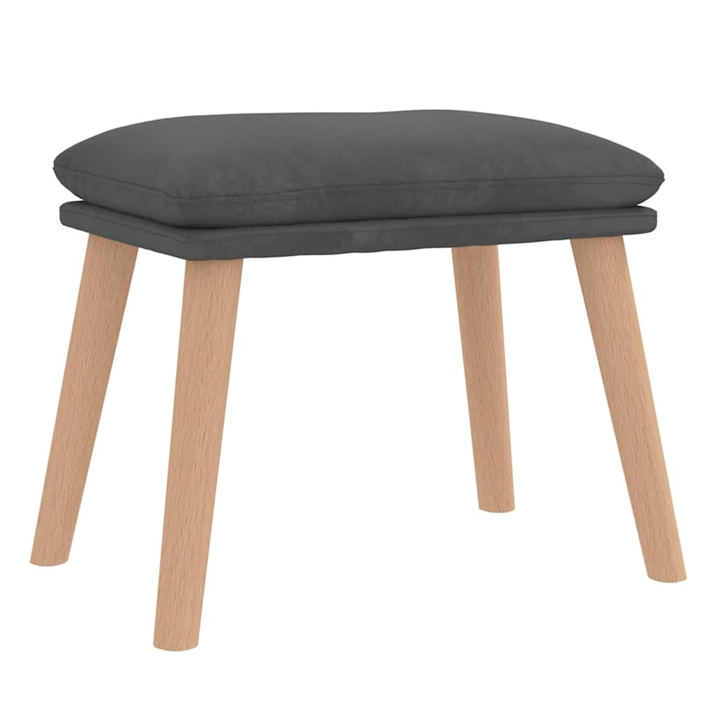Vilstol Med Fotpall Sammet