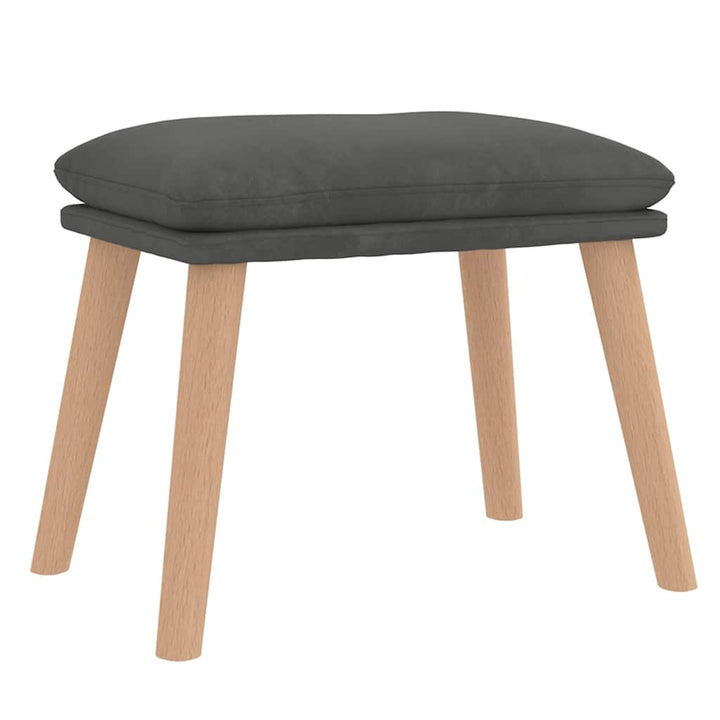 Vilstol Med Fotpall Sammet