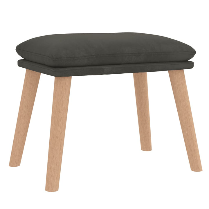 Vilstol Med Fotpall Sammet