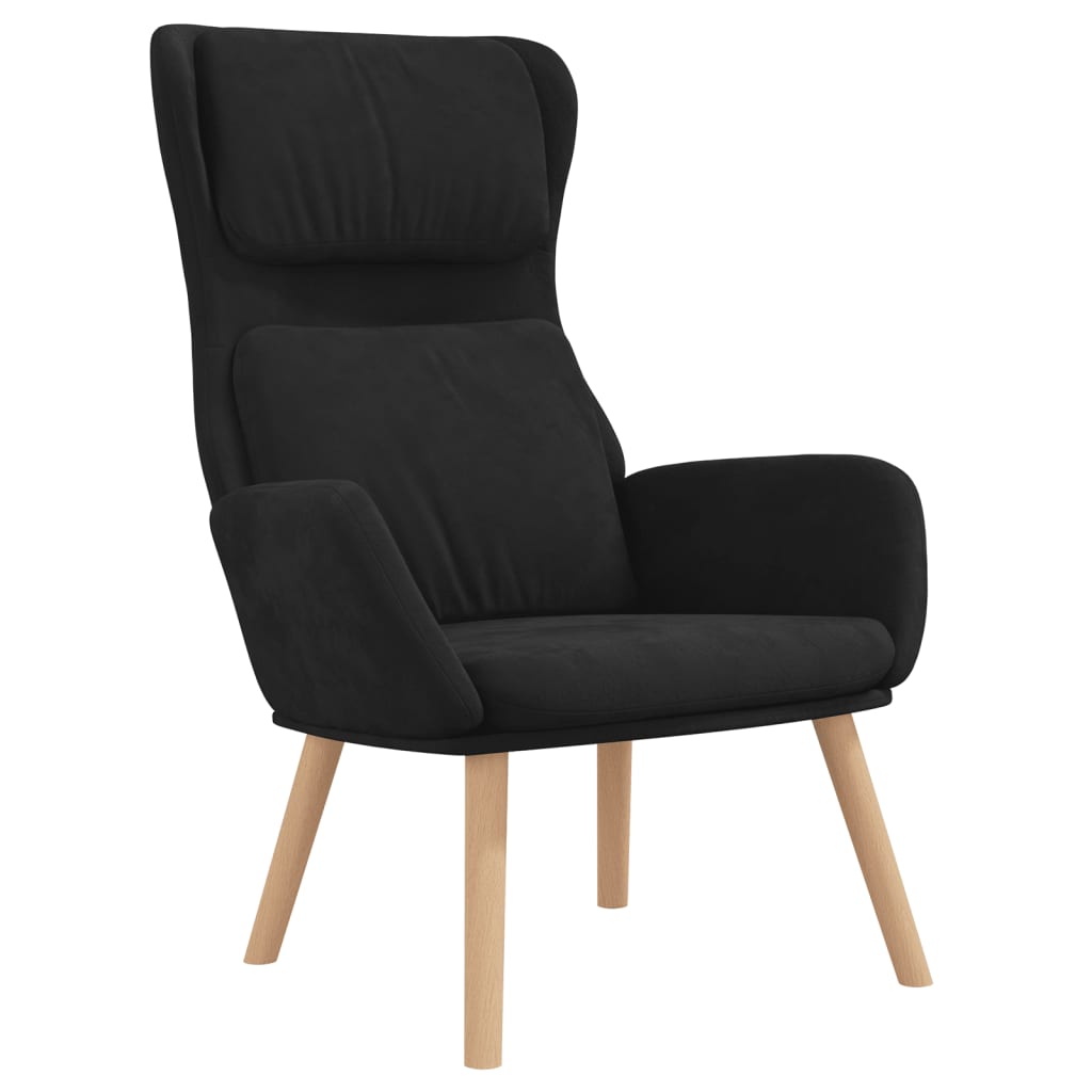 Vilstol Med Fotpall Sammet