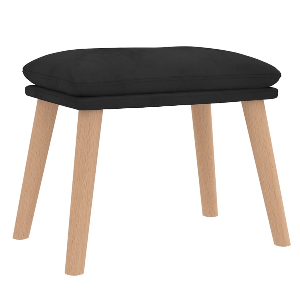 Vilstol Med Fotpall Sammet