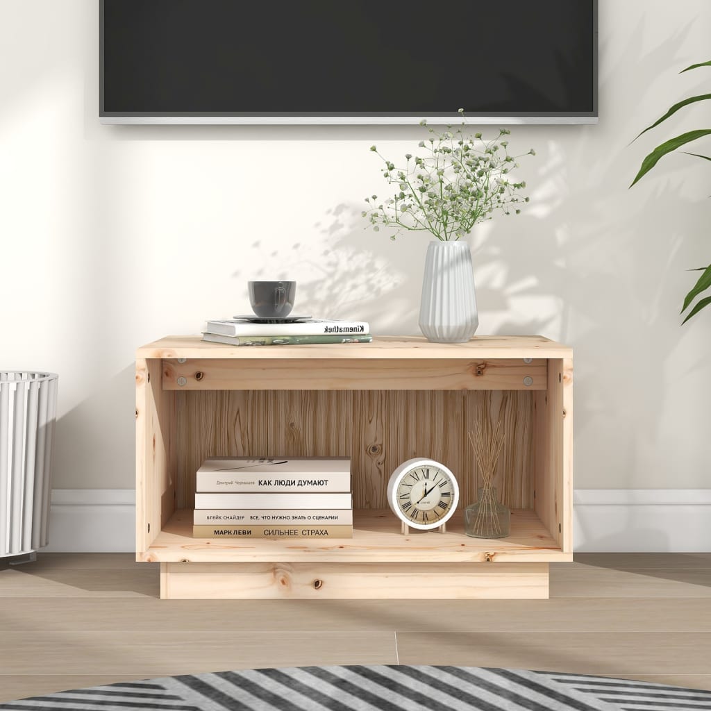 Tv-Bänk 60X35X35 Cm Massiv Furu