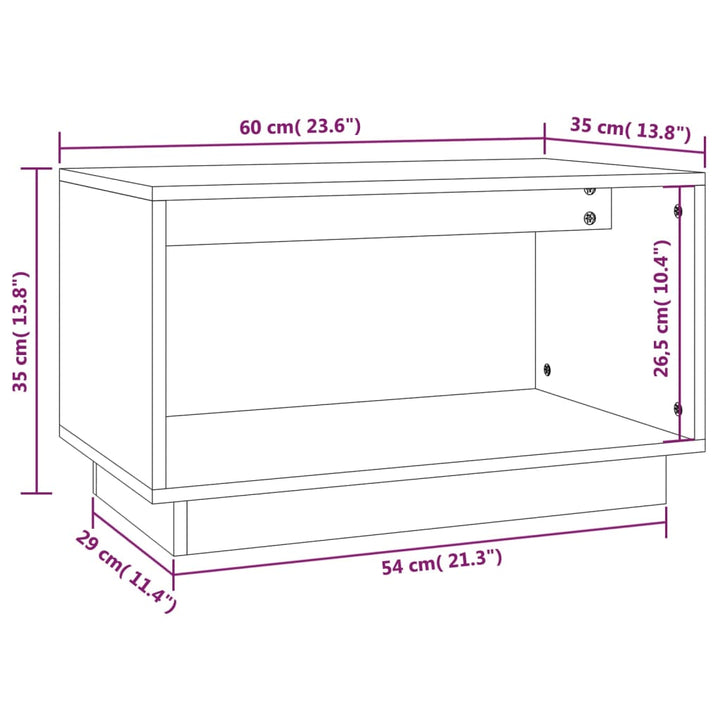 Tv-Bänk 60X35X35 Cm Massiv Furu