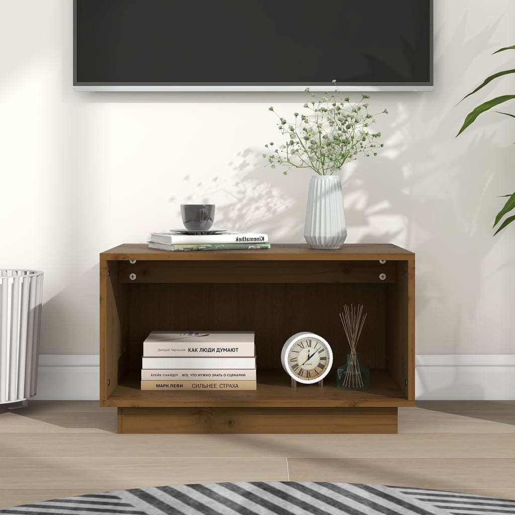 Tv-Bänk 60X35X35 Cm Massiv Furu