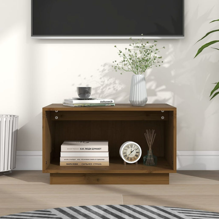Tv-Bänk 60X35X35 Cm Massiv Furu