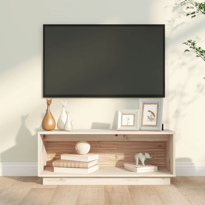 Tv-Bänk 90X35X35 Cm Massiv Furu