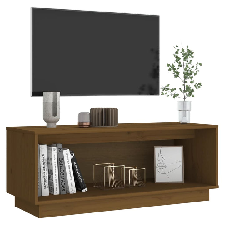 Tv-Bänk 90X35X35 Cm Massiv Furu