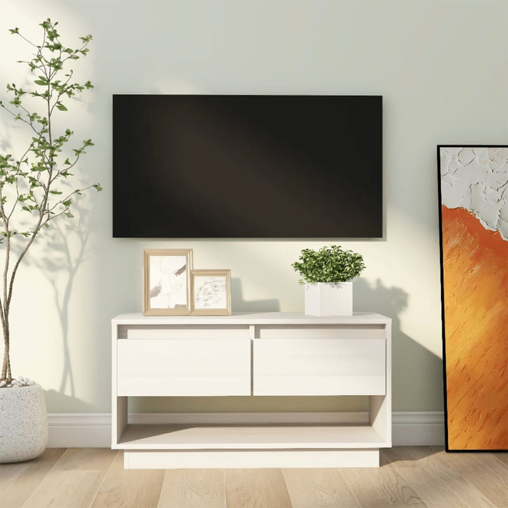 Tv-Bänk 74X34X40 Cm Massiv Furu