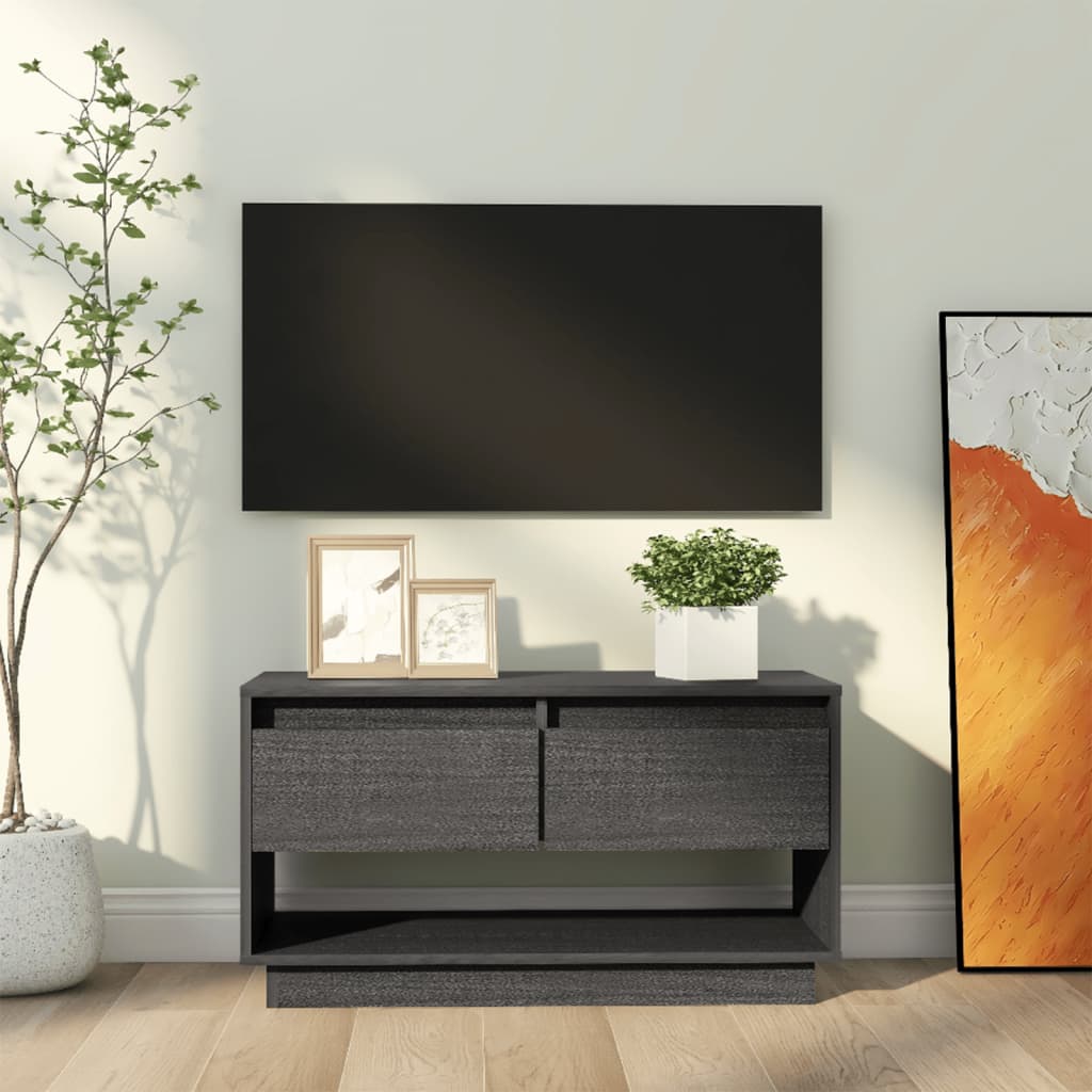 Tv-Bänk 74X34X40 Cm Massiv Furu