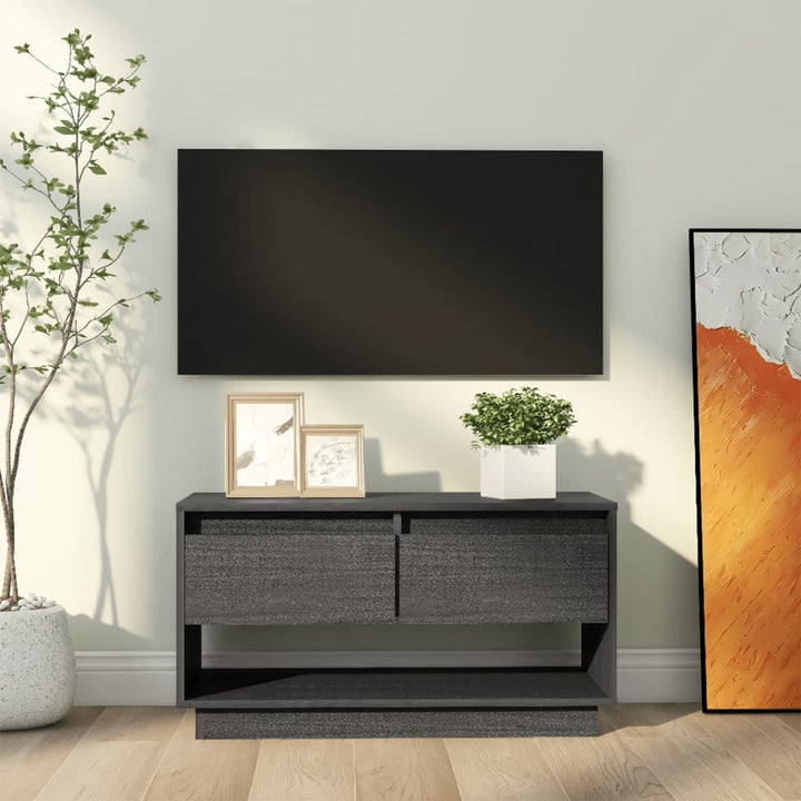 Tv-Bänk 74X34X40 Cm Massiv Furu