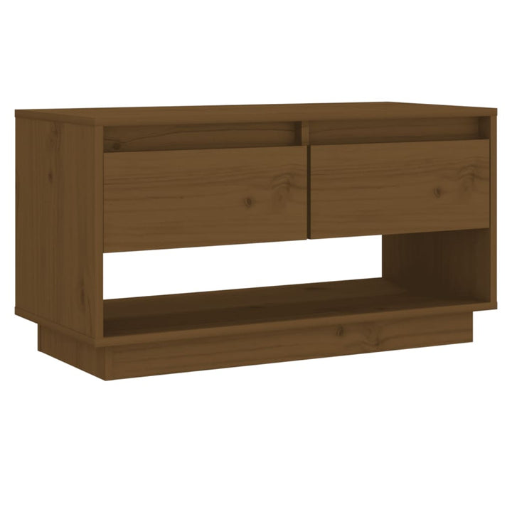 Tv-Bänk 74X34X40 Cm Massiv Furu
