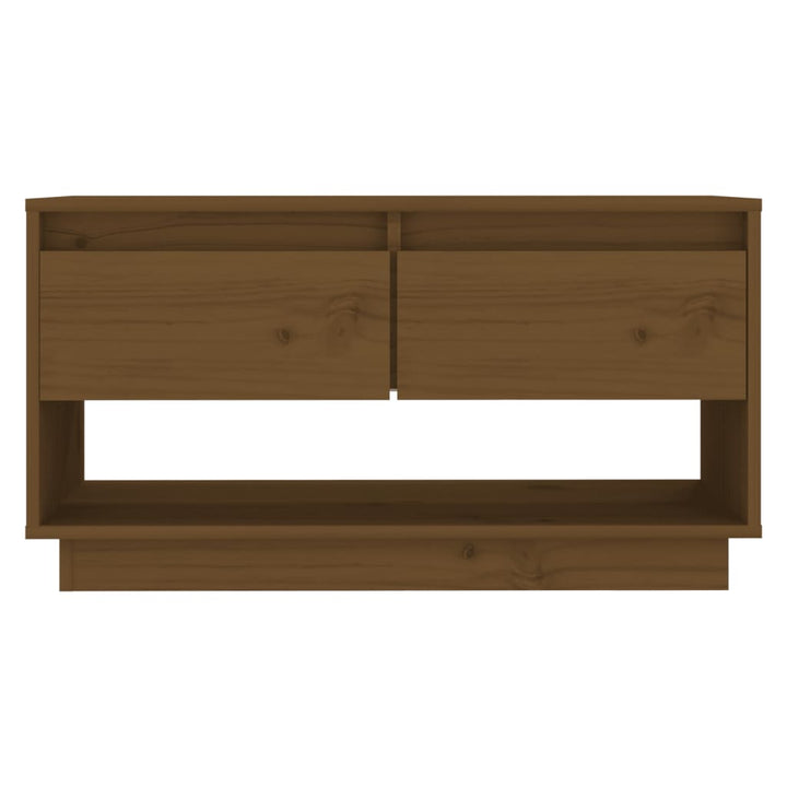 Tv-Bänk 74X34X40 Cm Massiv Furu