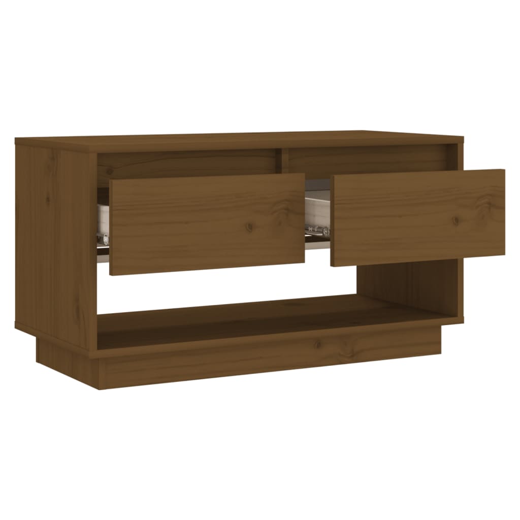 Tv-Bänk 74X34X40 Cm Massiv Furu