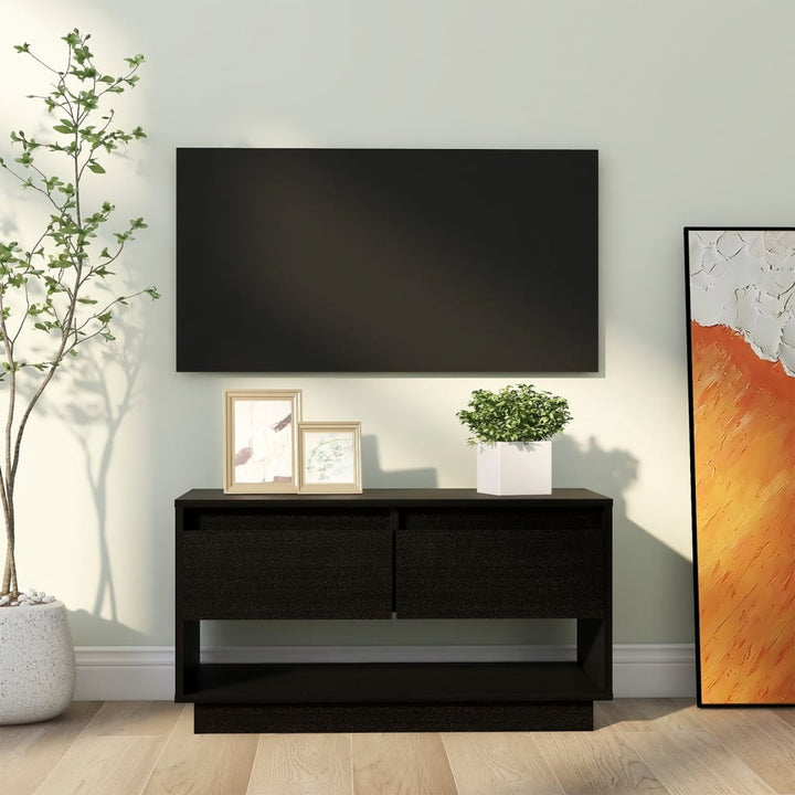 Tv-Bänk 74X34X40 Cm Massiv Furu