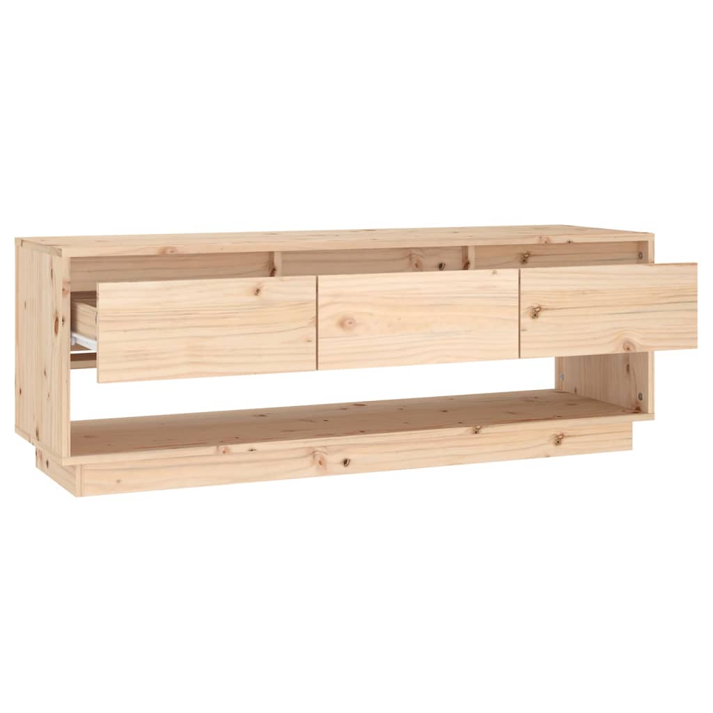 Tv-Bänk 110,5X34X40 Cm Massiv Furu