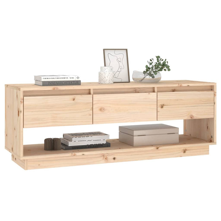 Tv-Bänk 110,5X34X40 Cm Massiv Furu