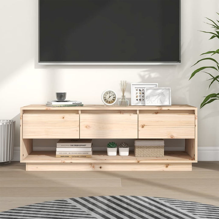 Tv-Bänk 110,5X34X40 Cm Massiv Furu