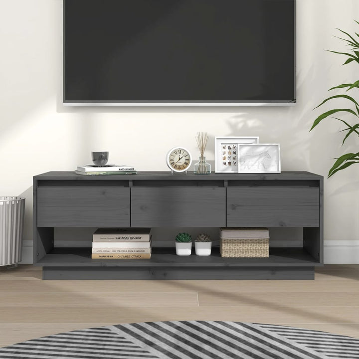 Tv-Bänk 110,5X34X40 Cm Massiv Furu