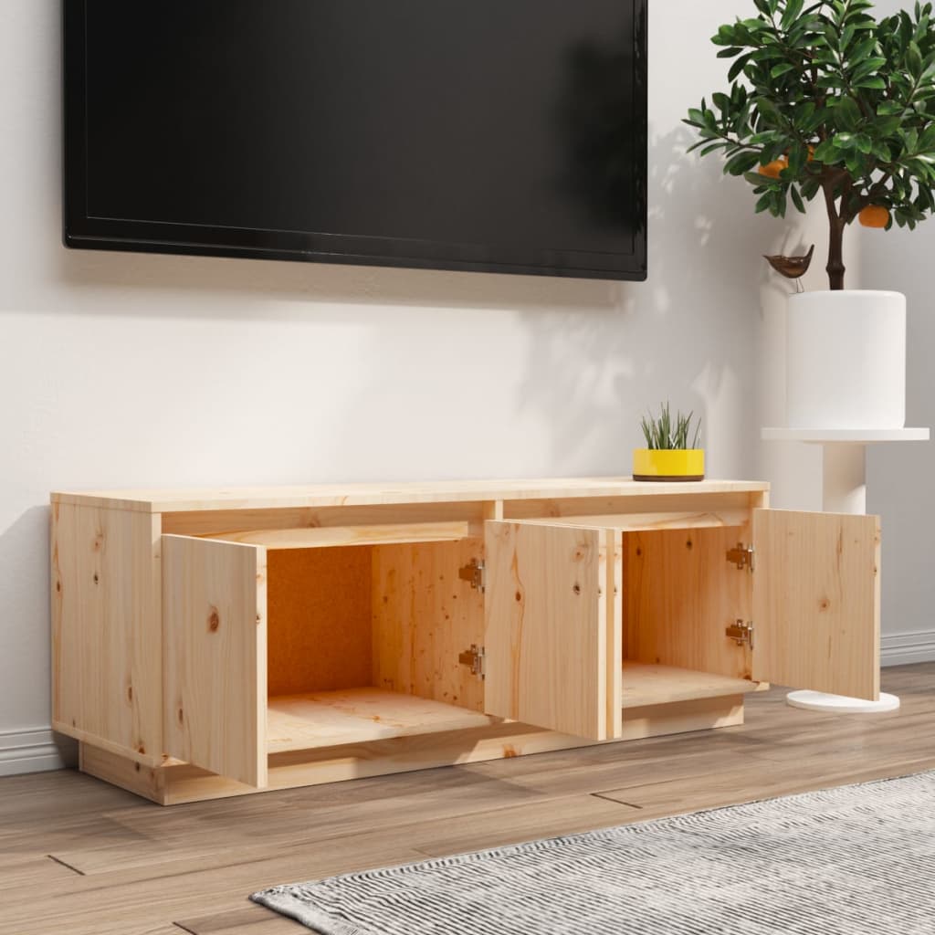 Tv-Bänk 110X34X40 Cm Massiv Furu