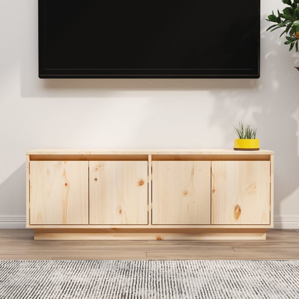 Tv-Bänk 110X34X40 Cm Massiv Furu