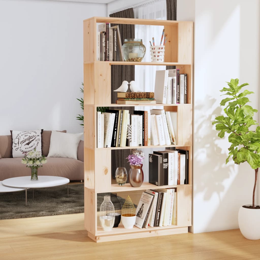 Bokhylla/Rumsavdelare 80X25X163,5 Cm Massiv Furu