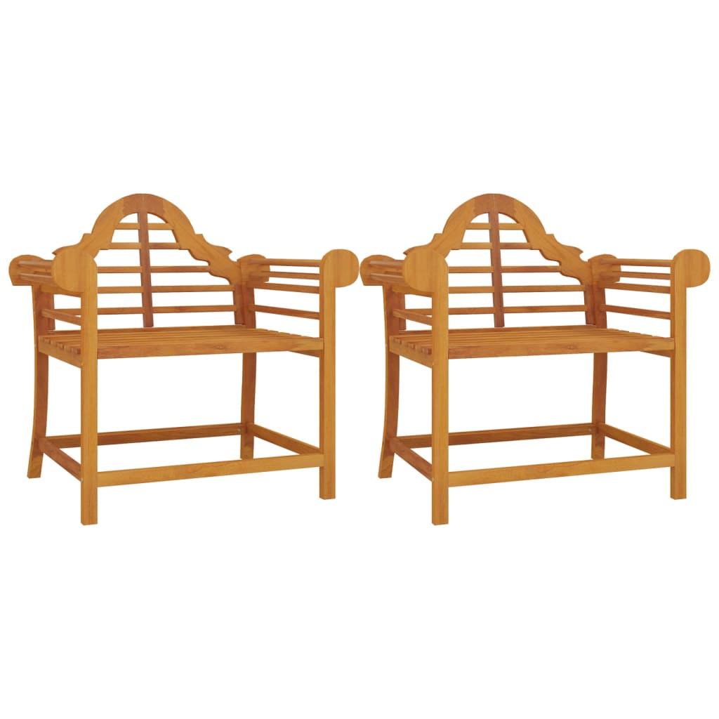 Trädgårdsstolar 2 St 91X62X94 Cm Massiv Teak