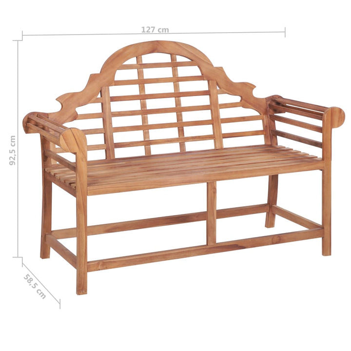 Trädgårdsbänk 127X58,5X92,5 Cm Massiv Teak