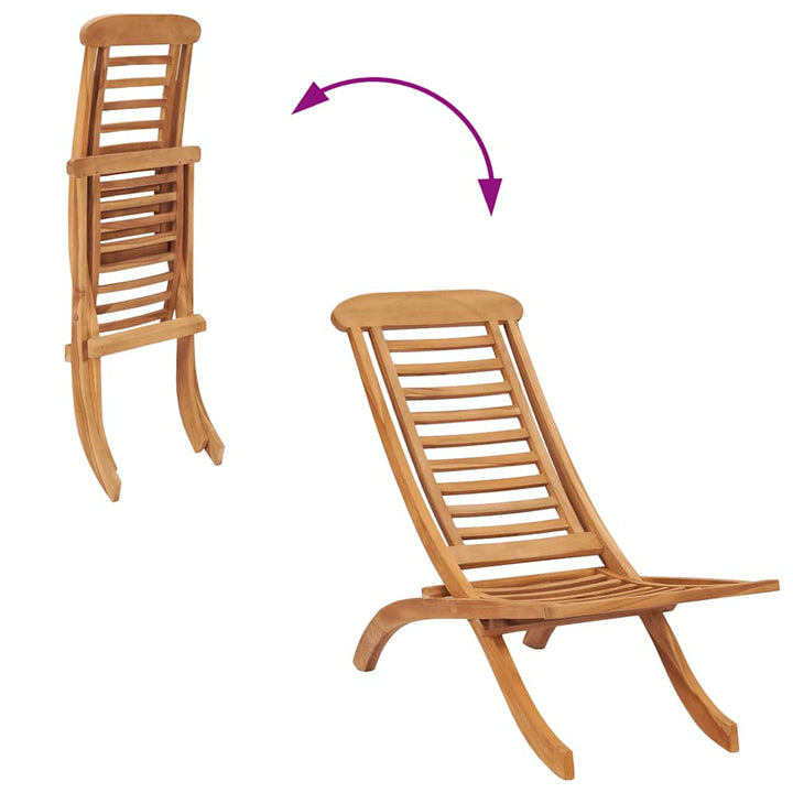Hopfällbar Trädgårdsstol 50X90X69 Cm Massiv Teak