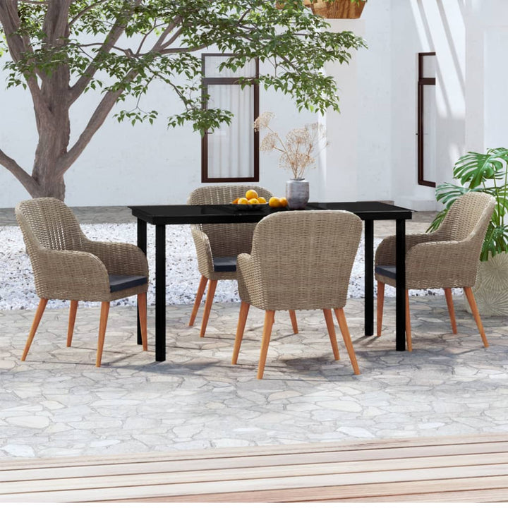 Matgrupp För Trädgården Med Dynor 7 Delar