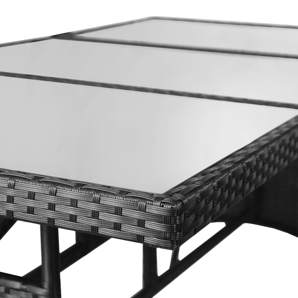 Trädgårdsbord Svart Konstrotting