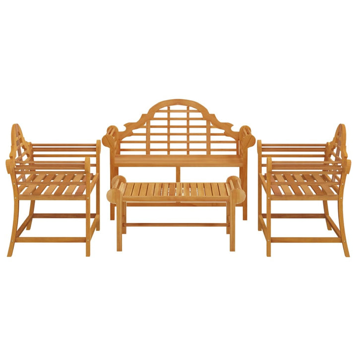 Loungegrupp 4 Delar Massiv Teak