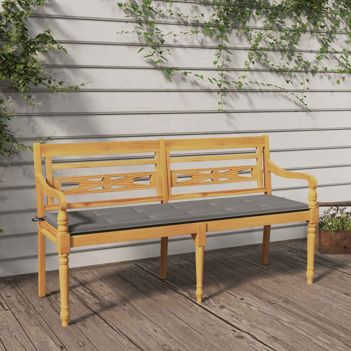 Bataviabänk Med Dyna Massiv Teak