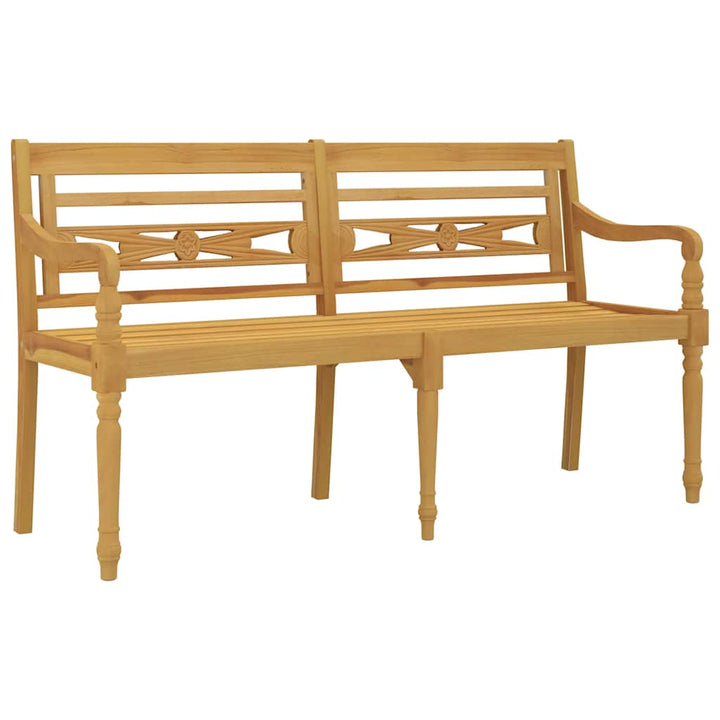 Bataviabänk Med Dyna Massiv Teak