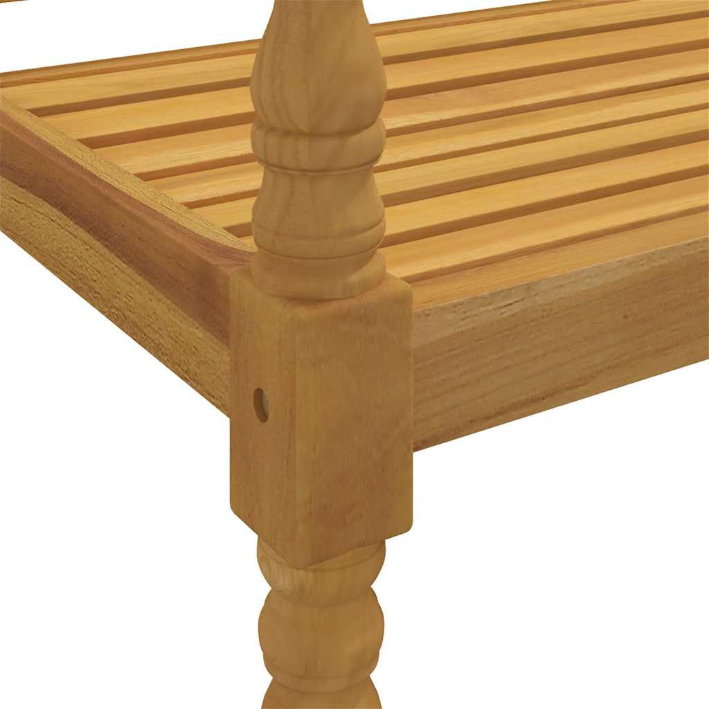 Bataviabänk Med Dyna Massiv Teak