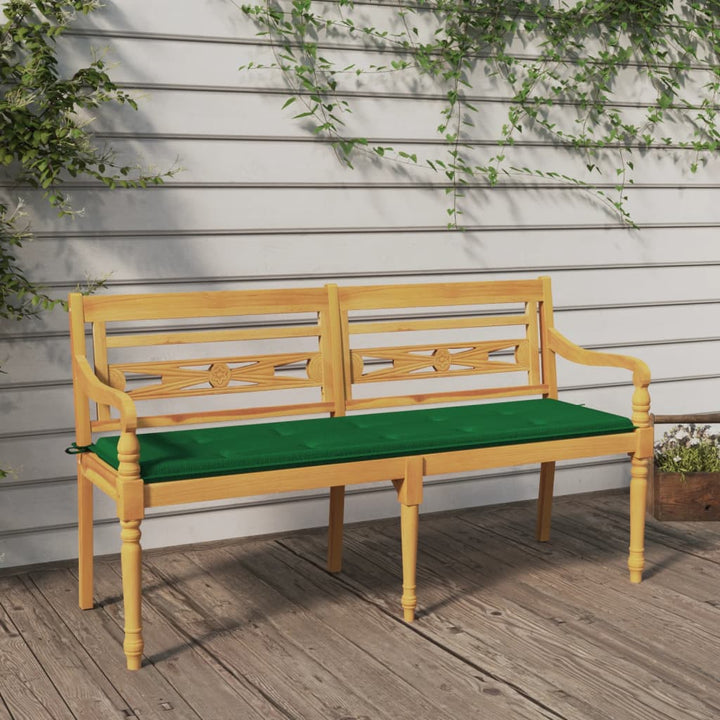 Bataviabänk Med Dyna Massiv Teak