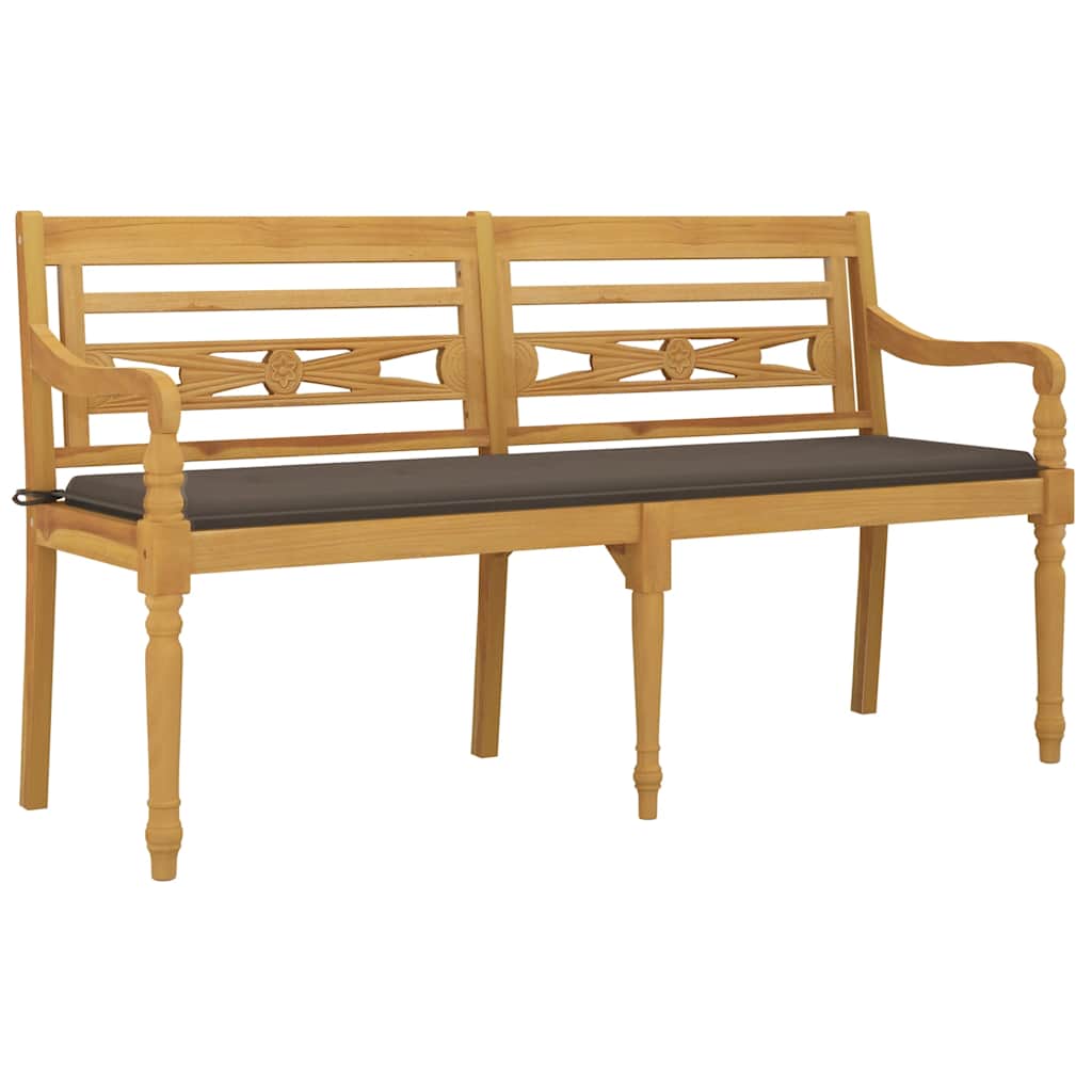 Bataviabänk Med Dyna Massiv Teak