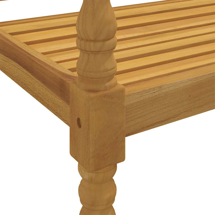Bataviabänk Med Dyna Massiv Teak