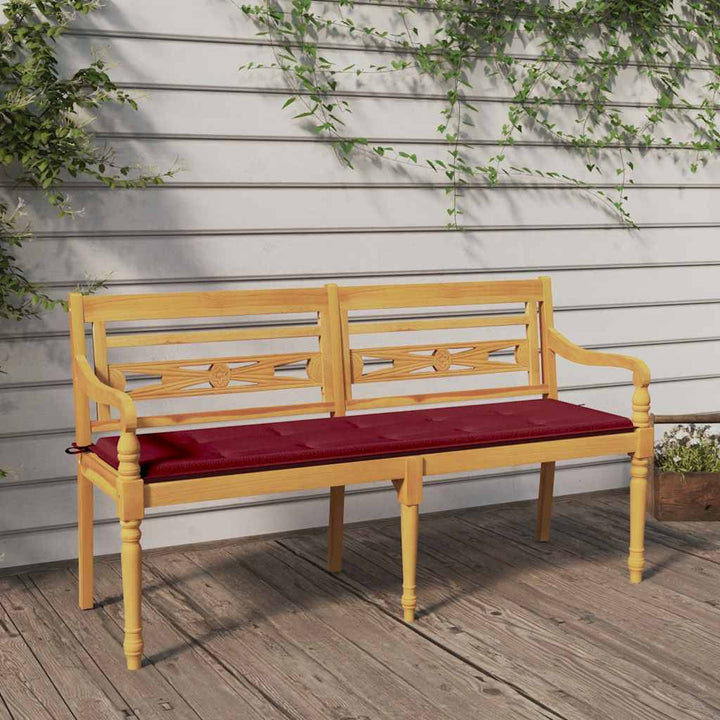 Bataviabänk Med Dyna Massiv Teak