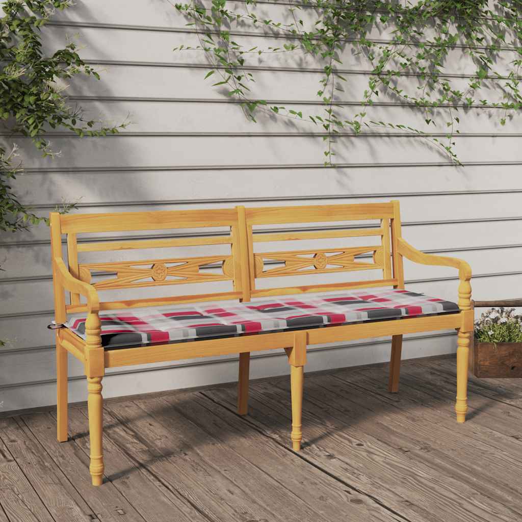 Bataviabänk Med Dyna Massiv Teak