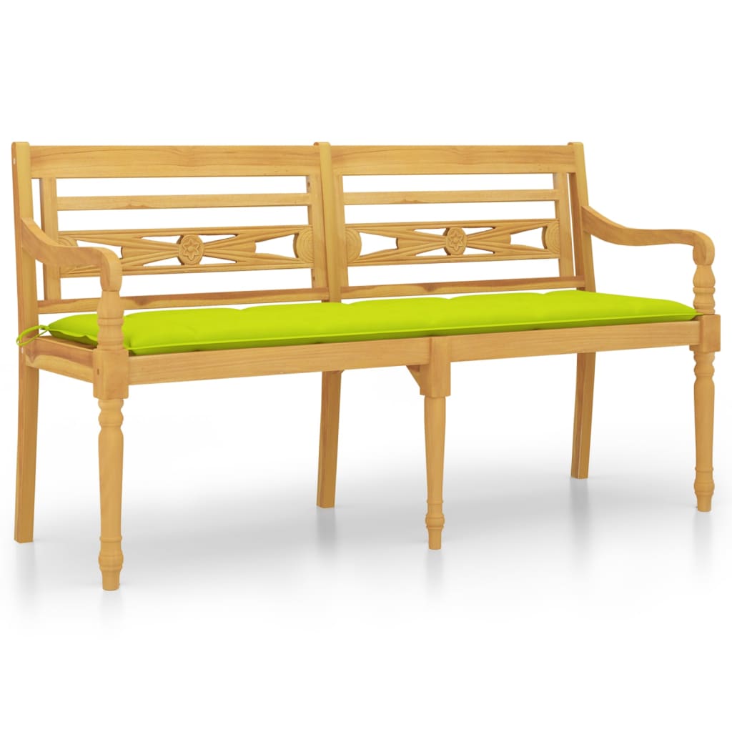 Bataviabänk Med Dyna Massiv Teak