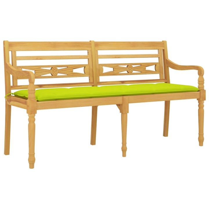 Bataviabänk Med Dyna Massiv Teak