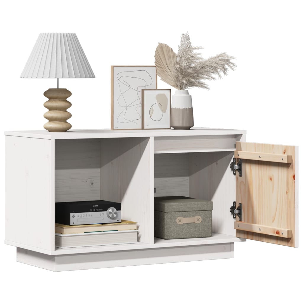Tv-Bänk 74X35X44 Cm Massiv Furu