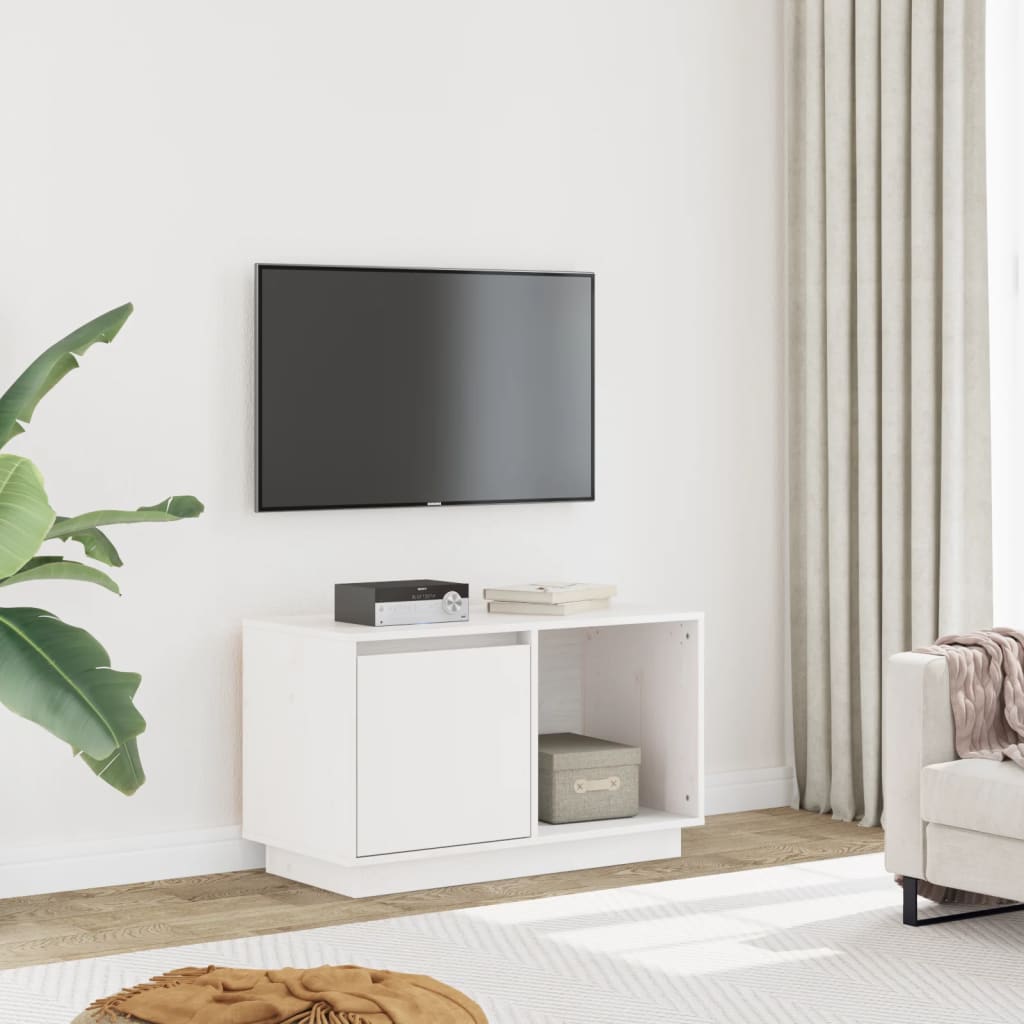 Tv-Bänk 74X35X44 Cm Massiv Furu