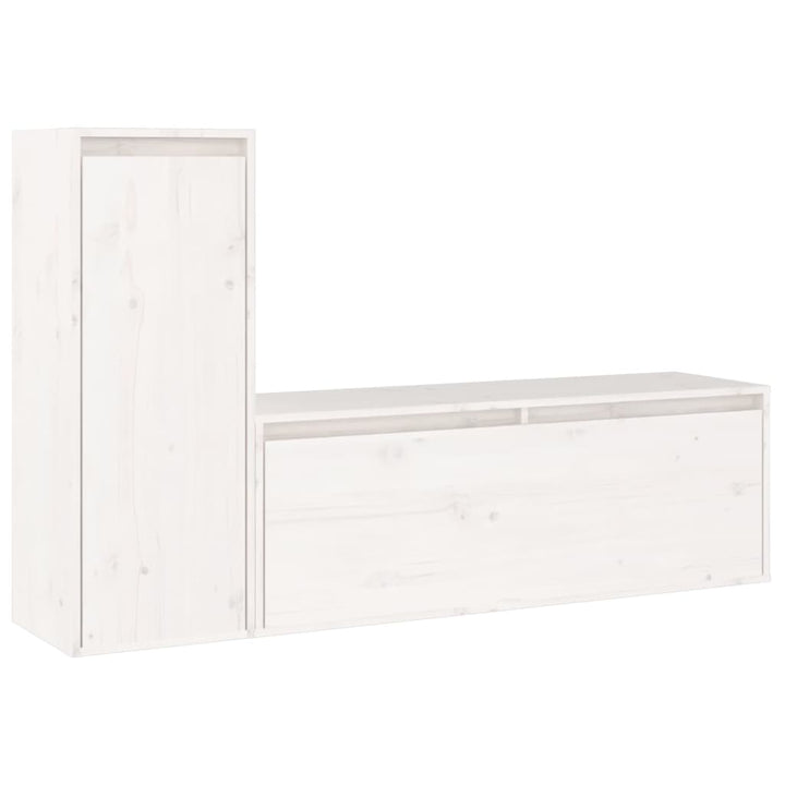 Tv-Bänk 2 St Massiv Furu